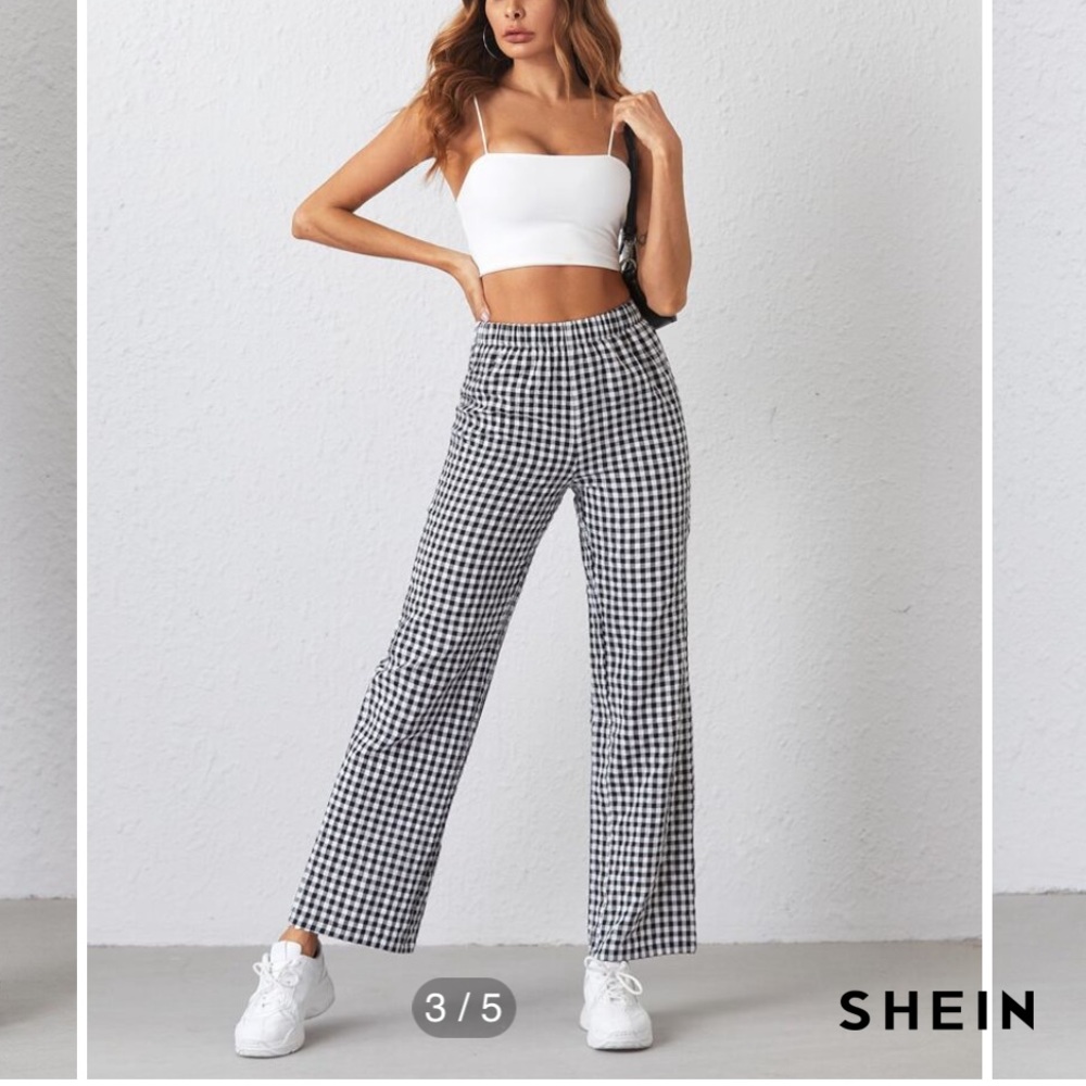 Shein Large Gingham Pants